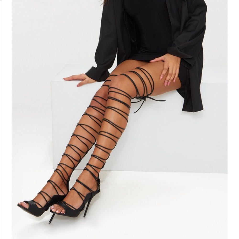 COPY - Pretty Little Thing Laced Heels